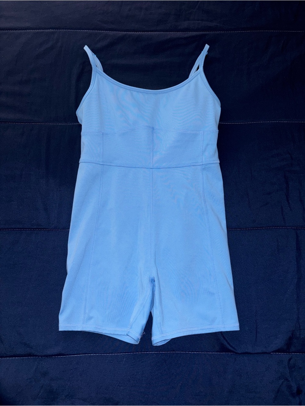 Light Blue Athletic One-Piece Romper